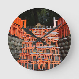 Reloj Redondo Mediano Piedra del templo Lejano Este