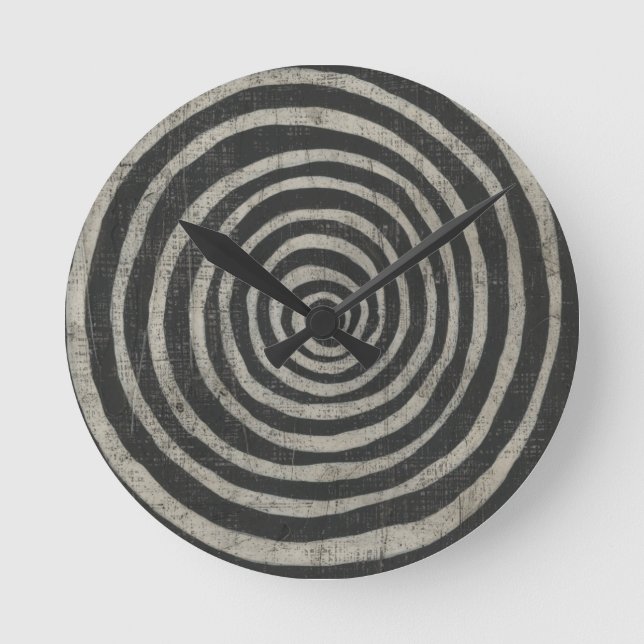 Reloj Redondo Mediano Piedra - Espiral (Anverso)
