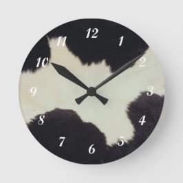 Reloj Redondo Mediano Piel de la vaca