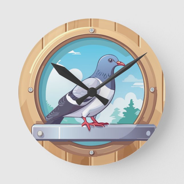 Reloj Redondo Mediano Pigeon Fancier (Anverso)