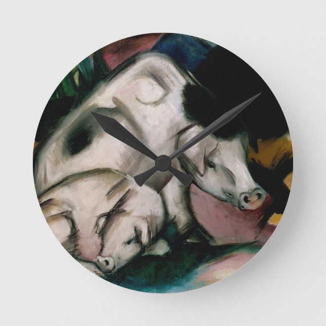 Reloj Redondo Mediano Pigs, c.1912 (oil on canvas) (Anverso)