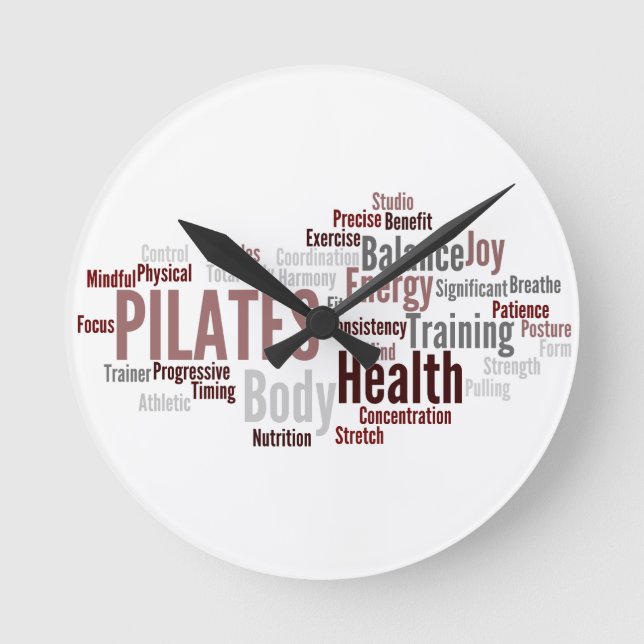 Reloj Redondo Mediano PILATES Wall Clock (Anverso)