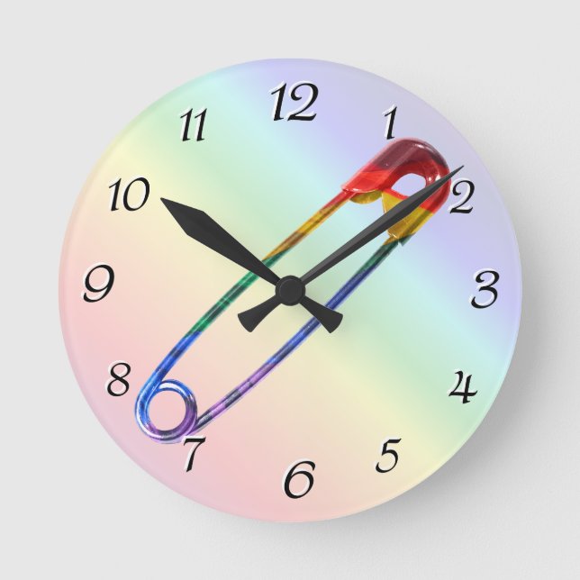 Reloj Redondo Mediano Pin seguro (Anverso)