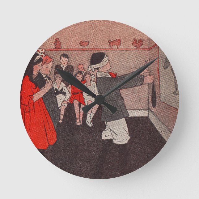 Reloj Redondo Mediano Pin the tail Donkey (Anverso)