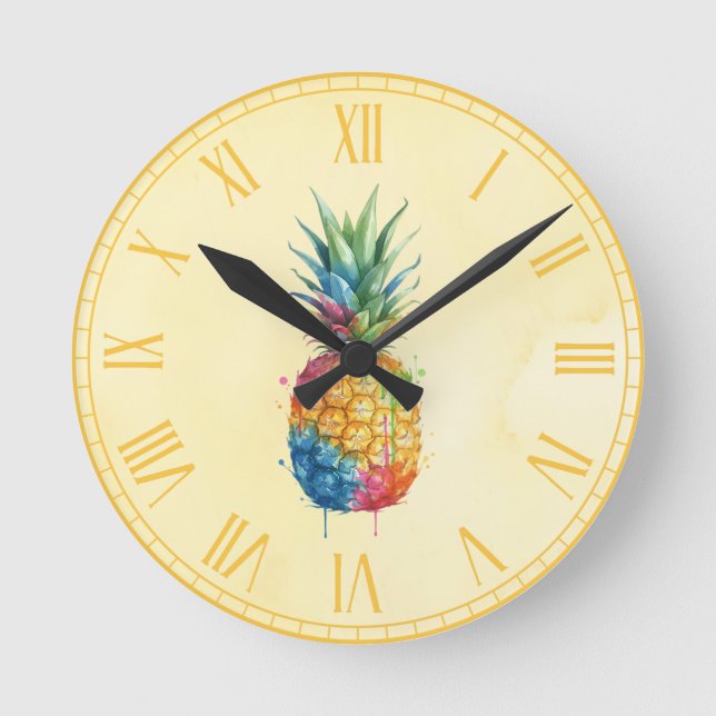 Reloj Redondo Mediano Piña (Anverso)