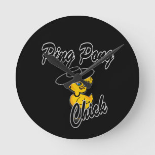 Reloj Redondo Mediano Ping Pong Chick #4