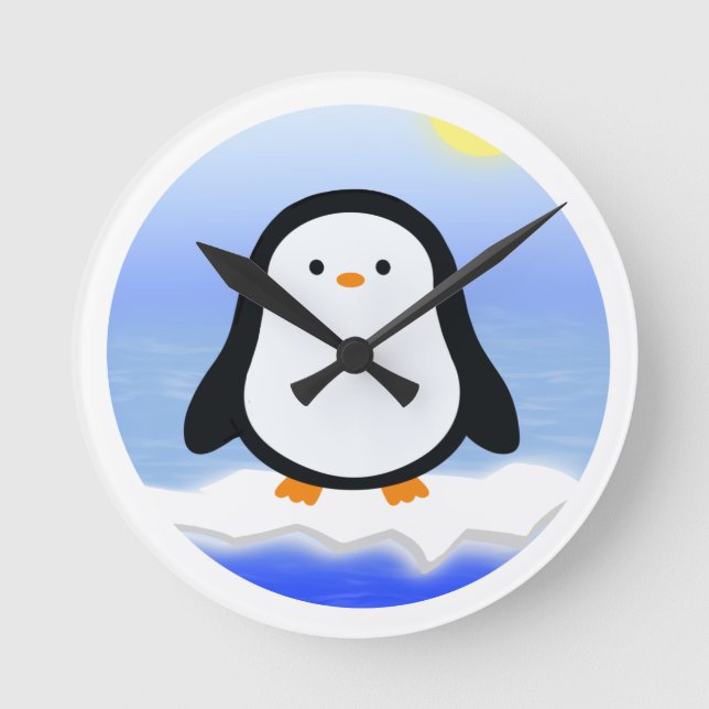 Reloj Redondo Mediano Pinguin  (Anverso)