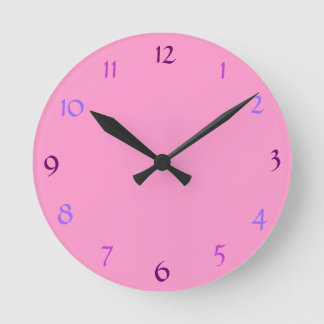 Reloj Redondo Mediano Pink Modern Wall Clock
