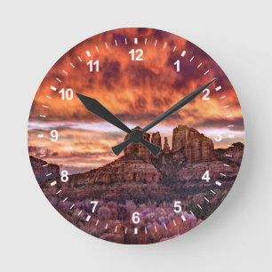 Reloj Redondo Mediano Pink Morning Glory