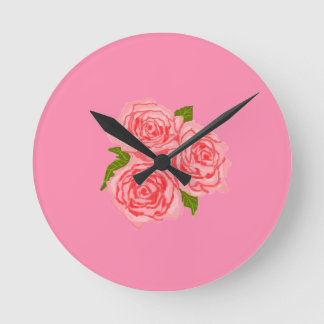 Reloj Redondo Mediano Pink roses