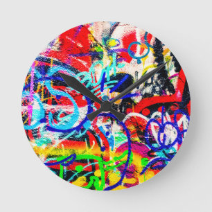 Reloj Redondo Mediano Pintada loca arenosa