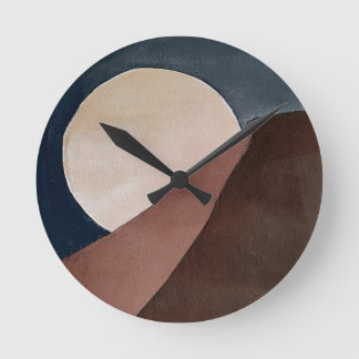 Reloj Redondo Mediano Pintura artística abstracta de acuarela