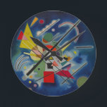 Reloj Redondo Mediano Pintura azul de Kandinsky<br><div class="desc">Wassily Kandinsky,  considerado el padre del arte abstracto,  es uno de los artistas que ingresó a la literatura artística mundial con sus obras en Europa. Sus obras,  que aparecieron con formas regulares en el pasado,  han inspirado las irregulares obras de artistas abstractos recientes a lo largo del tiempo.</div>