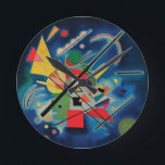 Reloj Redondo Mediano Pintura azul de Wassily Kandinsky<br><div class="desc">Pintura azul de Wassily Kandinsky.
Visite por favor mi tienda para un diseño más interesante y más opción del color.
=> zazzle.com/colorfulworld*</div>