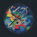 Reloj Redondo Mediano Pintura azul de Wassily Kandinsky<br><div class="desc">Pintura azul de Wassily Kandinsky.
Visite por favor mi tienda para un diseño más interesante y más opción del color.
=> zazzle.com/colorfulworld*</div>