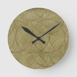 Reloj Redondo Mediano Pintura de círculos ligados de Jennifer Goldberge