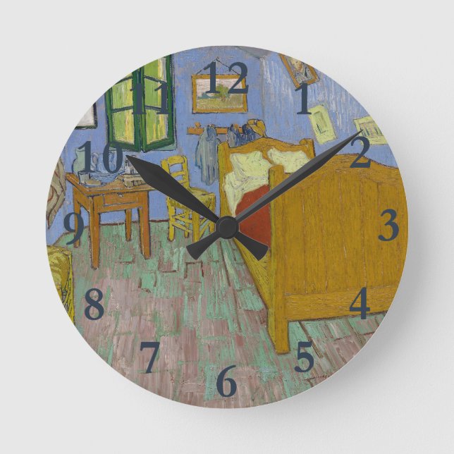 Reloj Redondo Mediano Pintura de dormitorio Vincent Van Gogh (Anverso)