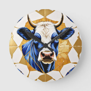 Reloj Redondo Mediano Pintura de toros de campo