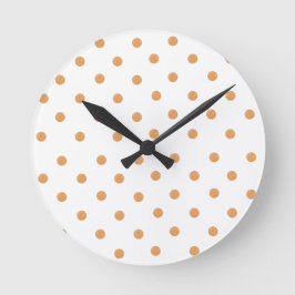 Reloj Redondo Mediano Pintura marrón mancha de lunares