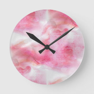 Reloj Redondo Mediano pintura vanguardista roja de la mano del fondo del