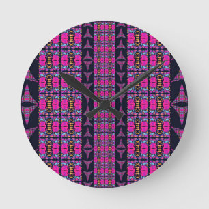Reloj Redondo Mediano Pinwheels Florales Surtidos