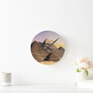 Reloj Redondo Mediano Pirámides De Giza Viaje Egipto Foto