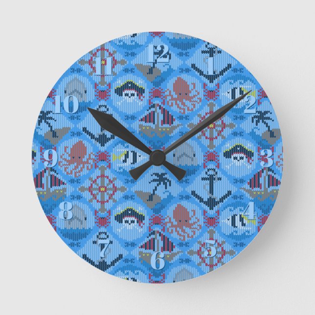 Reloj Redondo Mediano Piratas de Cute (Anverso)