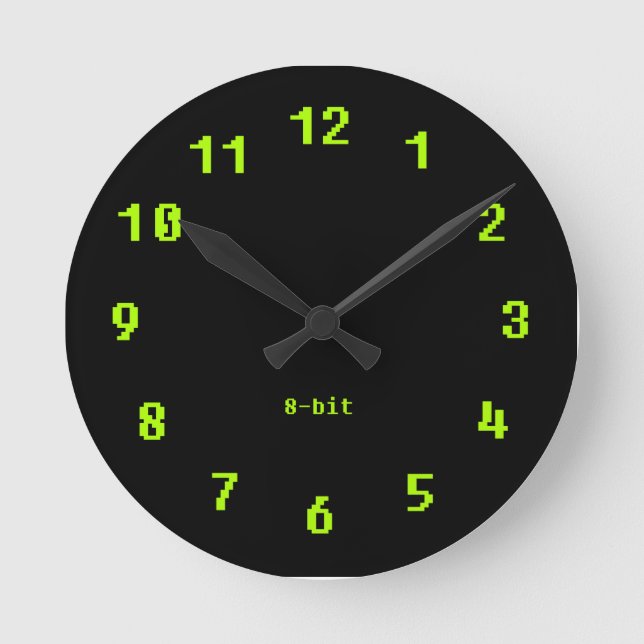 Reloj Redondo Mediano pixel de 8 bits (Anverso)