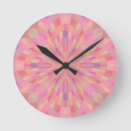 Reloj Redondo Mediano Pixeles rosados 2