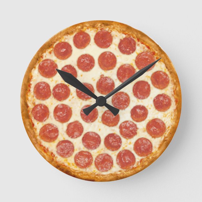 Reloj Redondo Mediano Pizza (Anverso)