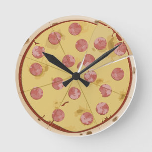 Reloj Redondo Mediano PIZZA divertido WALL CLOCK