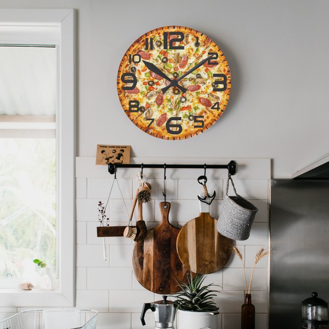 Reloj Redondo Mediano Pizza en rodajas (Subido por el creador)