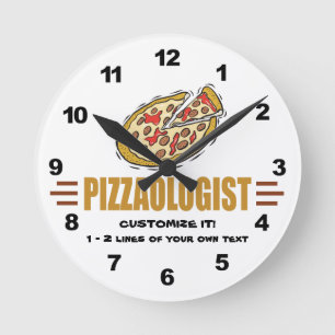 Reloj Redondo Mediano Pizza personalizada