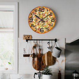 Reloj Redondo Mediano Pizza segada