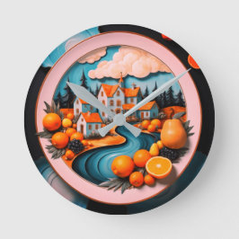 Reloj Redondo Mediano Placa completa