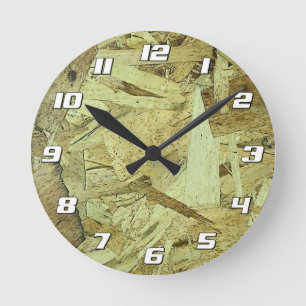 Reloj Redondo Mediano Placa de chip OSB Plywood con números