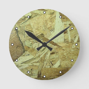 Reloj Redondo Mediano Placa de chip OSB Plywood con puntos