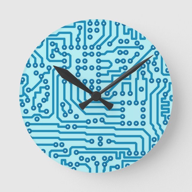 Reloj Redondo Mediano Placa de circuito electrónica de Digitaces (Anverso)