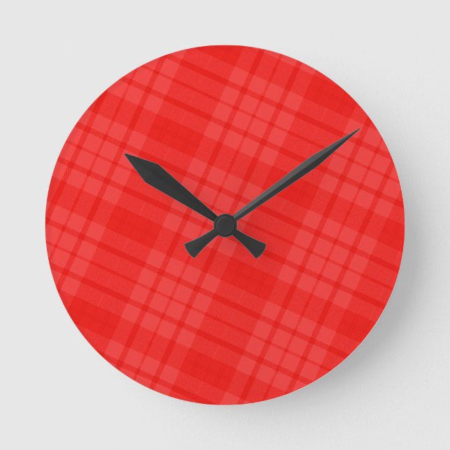 Reloj Redondo Mediano Placa diagonal roja (Anverso)