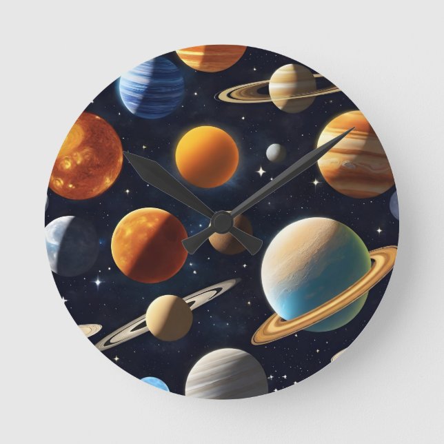 Reloj Redondo Mediano Planes del espacio ultraterrestre 2 (Anverso)