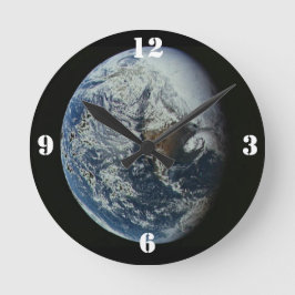 Reloj Redondo Mediano Planeta Tierra