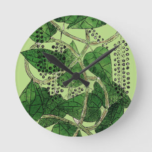 Reloj Redondo Mediano Planta de la pimienta negra, 1578