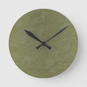 Reloj Redondo Mediano Plaster veneciano verde