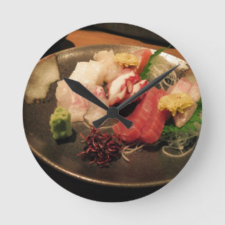 Reloj Redondo Mediano Plato Wasabi Japón Sushi Poder Pez Asia