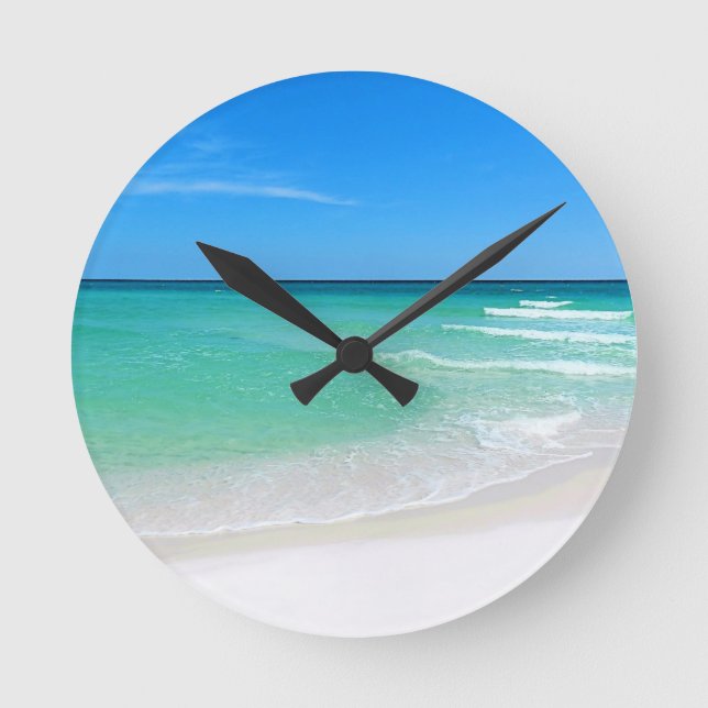 Reloj Redondo Mediano Playa blanca (Anverso)