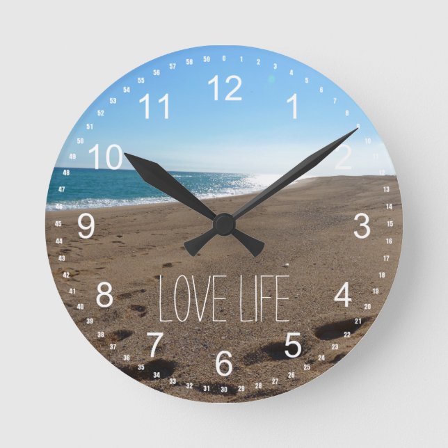 Reloj Redondo Mediano Playa con presupuesto (Anverso)