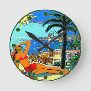 Reloj Redondo Mediano Playa, costa