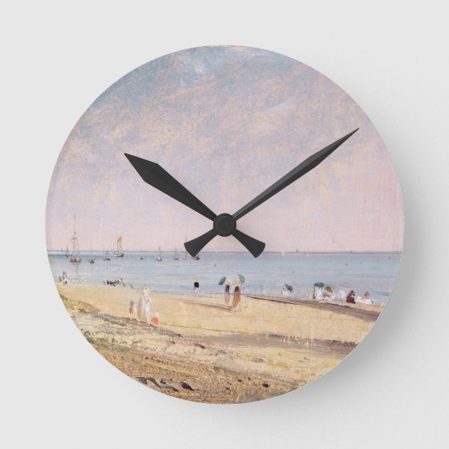 Reloj Redondo Mediano Playa de John Constable el | Brighton (aceite en (Anverso)