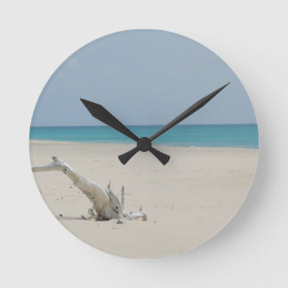 Reloj Redondo Mediano Playa del Driftwood de Barbuda