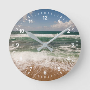 Reloj Redondo Mediano Playa y paisaje marino